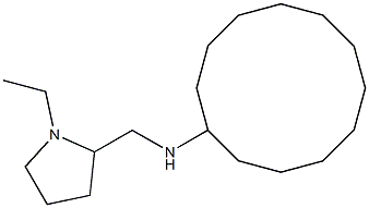 N-[(1-ethylpyrrolidin-2-yl)methyl]cyclododecanamine 化学構造式