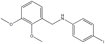 N-[(2,3-dimethoxyphenyl)methyl]-4-iodoaniline,,结构式