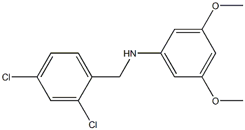 N-[(2,4-dichlorophenyl)methyl]-3,5-dimethoxyaniline Struktur