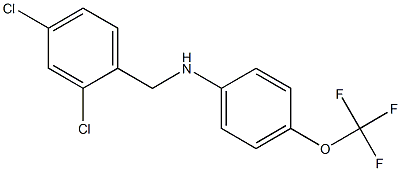 N-[(2,4-dichlorophenyl)methyl]-4-(trifluoromethoxy)aniline Structure