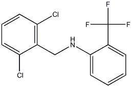 N-[(2,6-dichlorophenyl)methyl]-2-(trifluoromethyl)aniline,,结构式