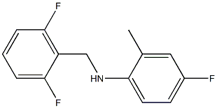 N-[(2,6-difluorophenyl)methyl]-4-fluoro-2-methylaniline 化学構造式