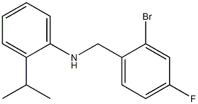 N-[(2-bromo-4-fluorophenyl)methyl]-2-(propan-2-yl)aniline Structure