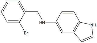 N-[(2-bromophenyl)methyl]-1H-indol-5-amine,,结构式