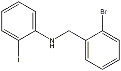 N-[(2-bromophenyl)methyl]-2-iodoaniline Structure