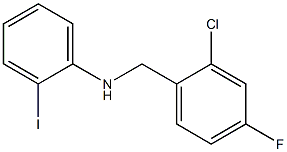 N-[(2-chloro-4-fluorophenyl)methyl]-2-iodoaniline Struktur