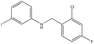 N-[(2-chloro-4-fluorophenyl)methyl]-3-iodoaniline 化学構造式