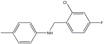 N-[(2-chloro-4-fluorophenyl)methyl]-4-methylaniline,,结构式