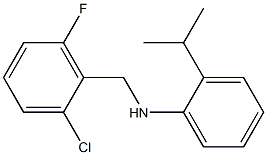 N-[(2-chloro-6-fluorophenyl)methyl]-2-(propan-2-yl)aniline Structure