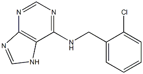 N-[(2-chlorophenyl)methyl]-7H-purin-6-amine 化学構造式