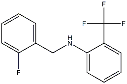 N-[(2-fluorophenyl)methyl]-2-(trifluoromethyl)aniline Struktur