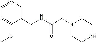 N-[(2-methoxyphenyl)methyl]-2-(piperazin-1-yl)acetamide,,结构式