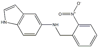 N-[(2-nitrophenyl)methyl]-1H-indol-5-amine,,结构式