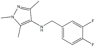 N-[(3,4-difluorophenyl)methyl]-1,3,5-trimethyl-1H-pyrazol-4-amine,,结构式