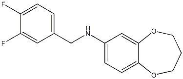 N-[(3,4-difluorophenyl)methyl]-3,4-dihydro-2H-1,5-benzodioxepin-7-amine Struktur