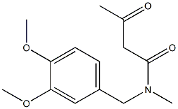 N-[(3,4-dimethoxyphenyl)methyl]-N-methyl-3-oxobutanamide,,结构式