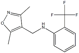 N-[(3,5-dimethyl-1,2-oxazol-4-yl)methyl]-2-(trifluoromethyl)aniline Struktur