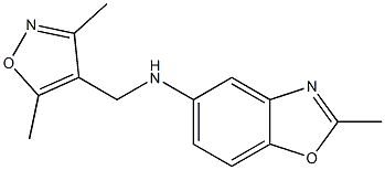 N-[(3,5-dimethyl-1,2-oxazol-4-yl)methyl]-2-methyl-1,3-benzoxazol-5-amine Structure