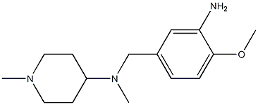 N-[(3-amino-4-methoxyphenyl)methyl]-N,1-dimethylpiperidin-4-amine Structure