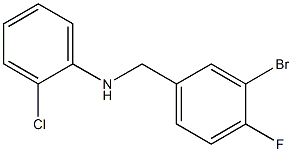 N-[(3-bromo-4-fluorophenyl)methyl]-2-chloroaniline Struktur