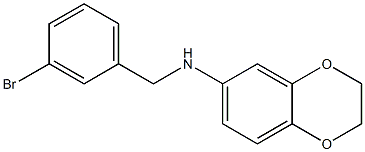 N-[(3-bromophenyl)methyl]-2,3-dihydro-1,4-benzodioxin-6-amine 化学構造式