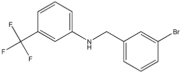 N-[(3-bromophenyl)methyl]-3-(trifluoromethyl)aniline Struktur