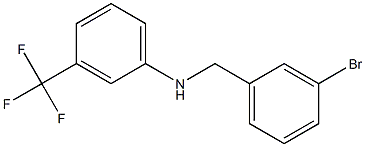 N-[(3-bromophenyl)methyl]-3-(trifluoromethyl)aniline Structure