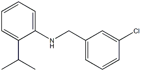 N-[(3-chlorophenyl)methyl]-2-(propan-2-yl)aniline,,结构式