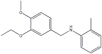 N-[(3-ethoxy-4-methoxyphenyl)methyl]-2-methylaniline Structure