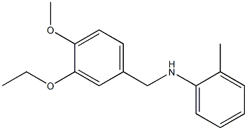 N-[(3-ethoxy-4-methoxyphenyl)methyl]-2-methylaniline Struktur