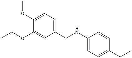 N-[(3-ethoxy-4-methoxyphenyl)methyl]-4-ethylaniline 结构式
