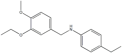 N-[(3-ethoxy-4-methoxyphenyl)methyl]-4-ethylaniline Structure