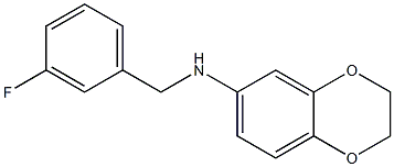 N-[(3-fluorophenyl)methyl]-2,3-dihydro-1,4-benzodioxin-6-amine,,结构式