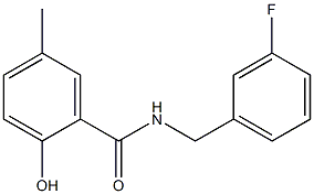 N-[(3-fluorophenyl)methyl]-2-hydroxy-5-methylbenzamide 结构式