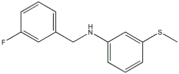 N-[(3-fluorophenyl)methyl]-3-(methylsulfanyl)aniline,,结构式