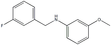 N-[(3-fluorophenyl)methyl]-3-methoxyaniline 化学構造式