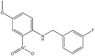 N-[(3-fluorophenyl)methyl]-4-methoxy-2-nitroaniline Structure