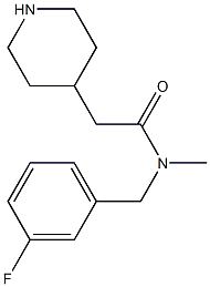 N-[(3-fluorophenyl)methyl]-N-methyl-2-(piperidin-4-yl)acetamide Struktur
