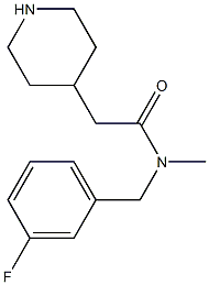 N-[(3-fluorophenyl)methyl]-N-methyl-2-(piperidin-4-yl)acetamide Structure