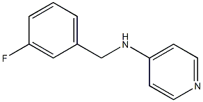 N-[(3-fluorophenyl)methyl]pyridin-4-amine 化学構造式