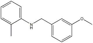 N-[(3-methoxyphenyl)methyl]-2-methylaniline,,结构式