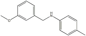 N-(3-メトキシベンジル)-4-メチルアニリン 化学構造式