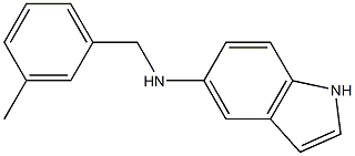 N-[(3-methylphenyl)methyl]-1H-indol-5-amine,,结构式