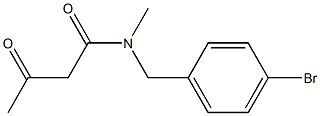 N-[(4-bromophenyl)methyl]-N-methyl-3-oxobutanamide Struktur