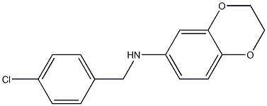 N-[(4-chlorophenyl)methyl]-2,3-dihydro-1,4-benzodioxin-6-amine 化学構造式