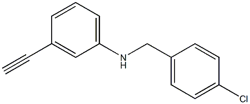 N-[(4-chlorophenyl)methyl]-3-ethynylaniline 化学構造式
