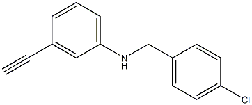 N-[(4-chlorophenyl)methyl]-3-ethynylaniline Structure