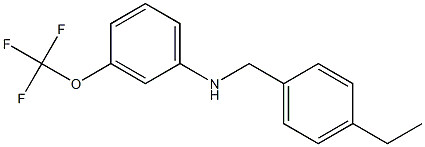 N-[(4-ethylphenyl)methyl]-3-(trifluoromethoxy)aniline Struktur