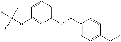 N-[(4-ethylphenyl)methyl]-3-(trifluoromethoxy)aniline 化学構造式