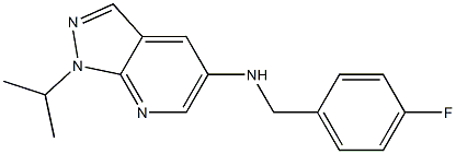 N-[(4-fluorophenyl)methyl]-1-(propan-2-yl)-1H-pyrazolo[3,4-b]pyridin-5-amine Structure